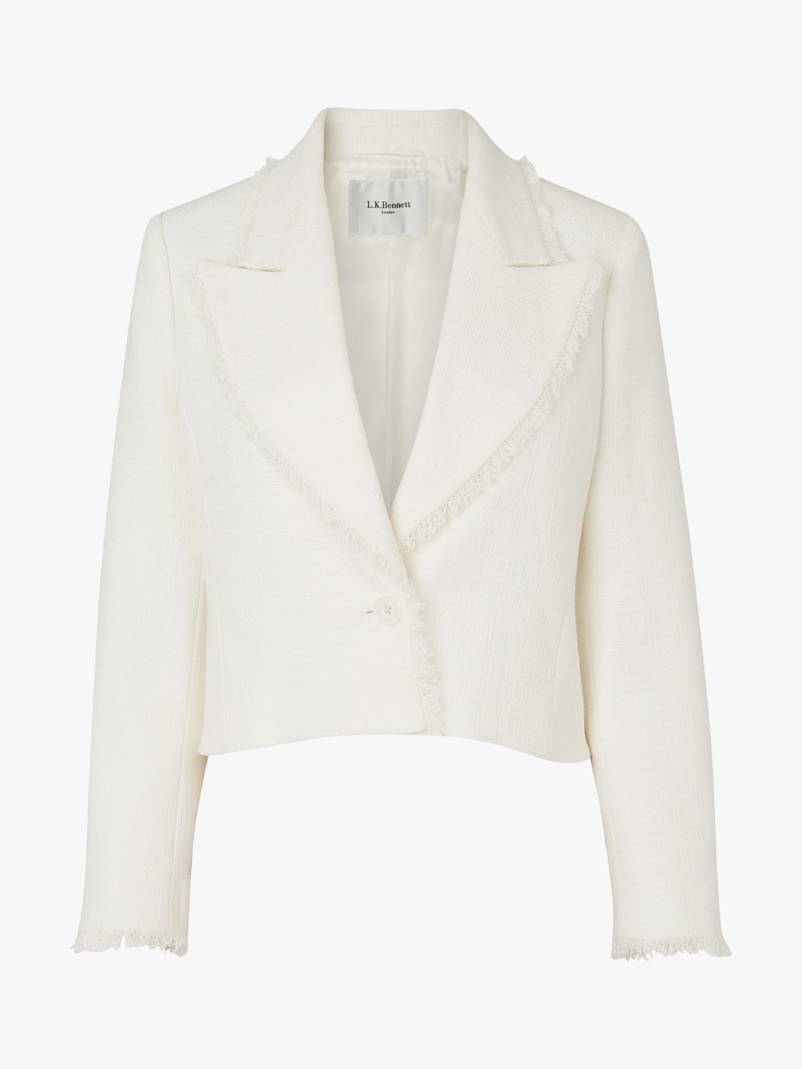 L.K Bennett Ellen Tweed Jacket, Cream