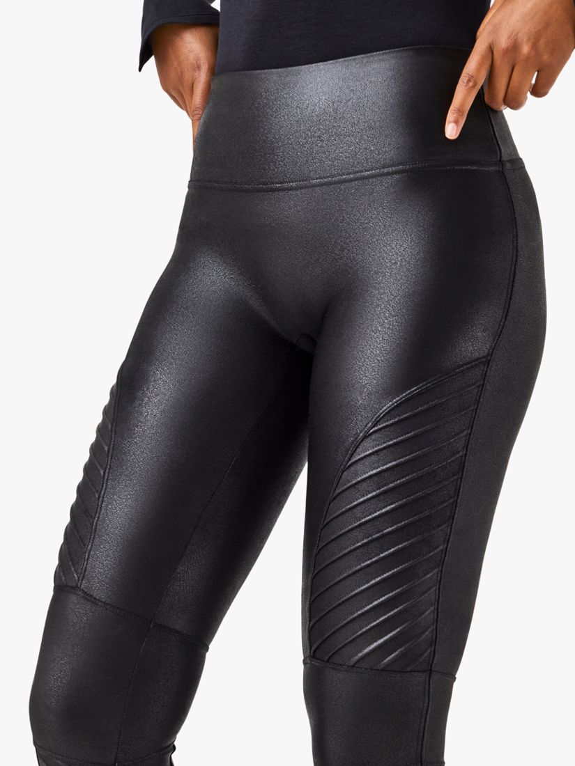 Spanx Moto Faux Leather Leggings, Black, S