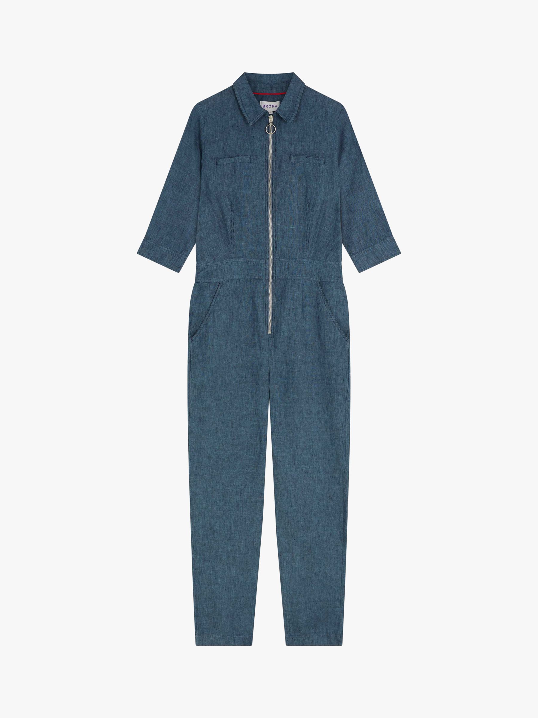 Brora Linen Jumpsuit, Indigo