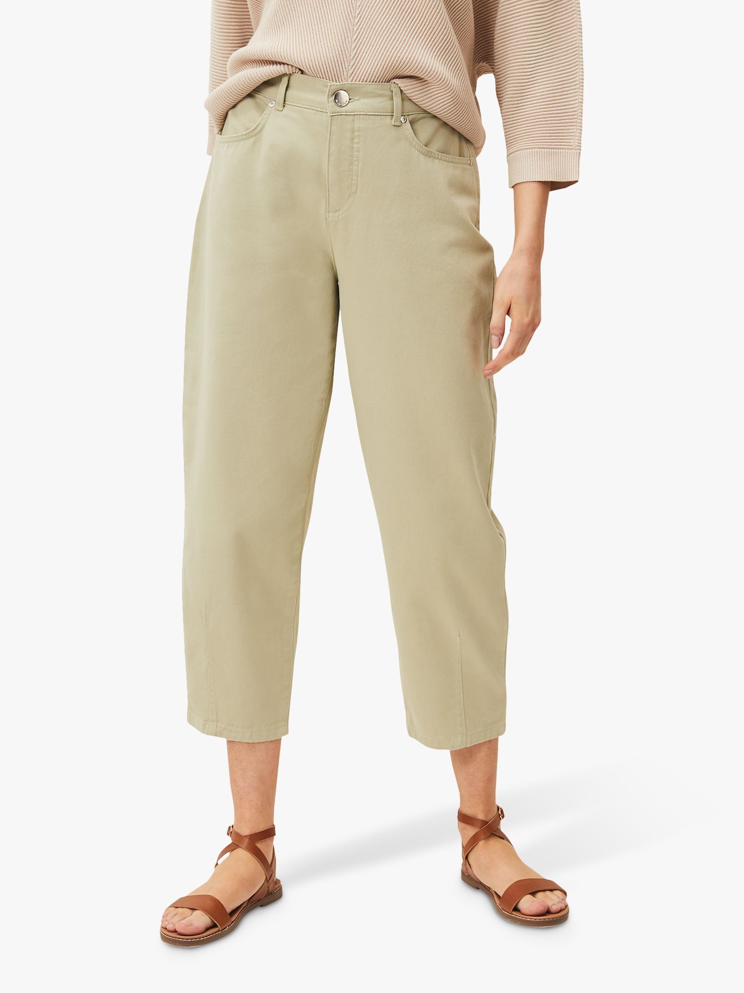 Phase Eight Romilly Waist Jeans, Sage Green at John Lewis & Partners