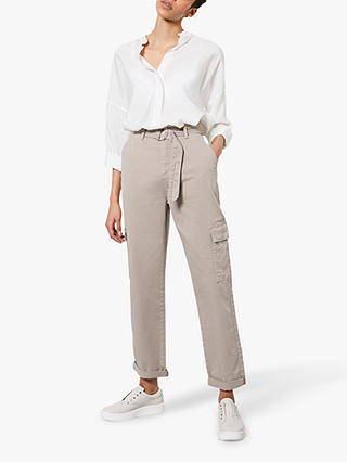 Mint Velvet Chino Trousers, Pale Brown
