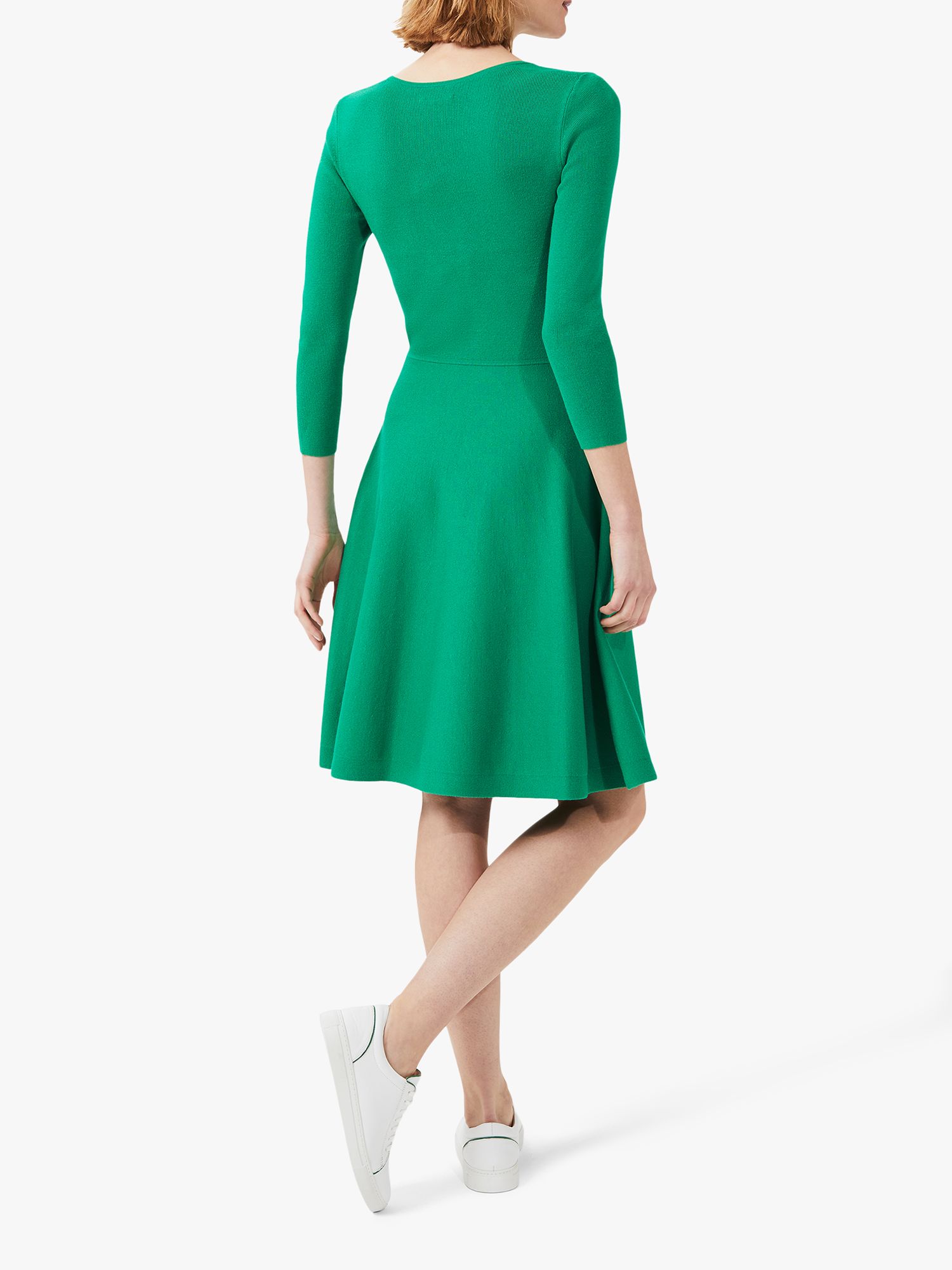 Hobbs Petite Cassie Knit Dress Apple Green At John Lewis Partners