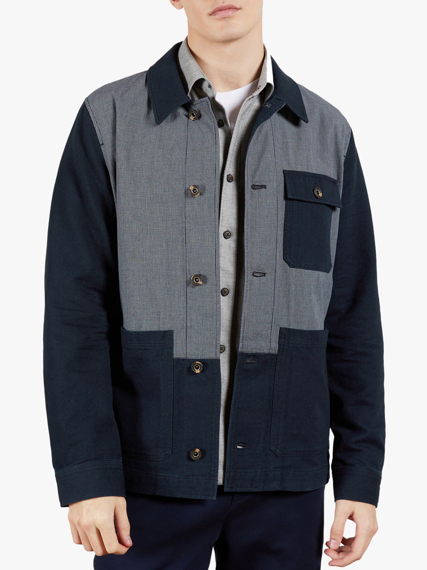 Ted Baker Handal Fabric Blocked Workwear Jacket, Multi