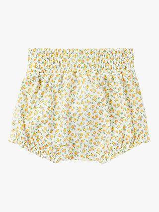 Mini Boden Baby Floral Print Jersey Shorts, Yellow