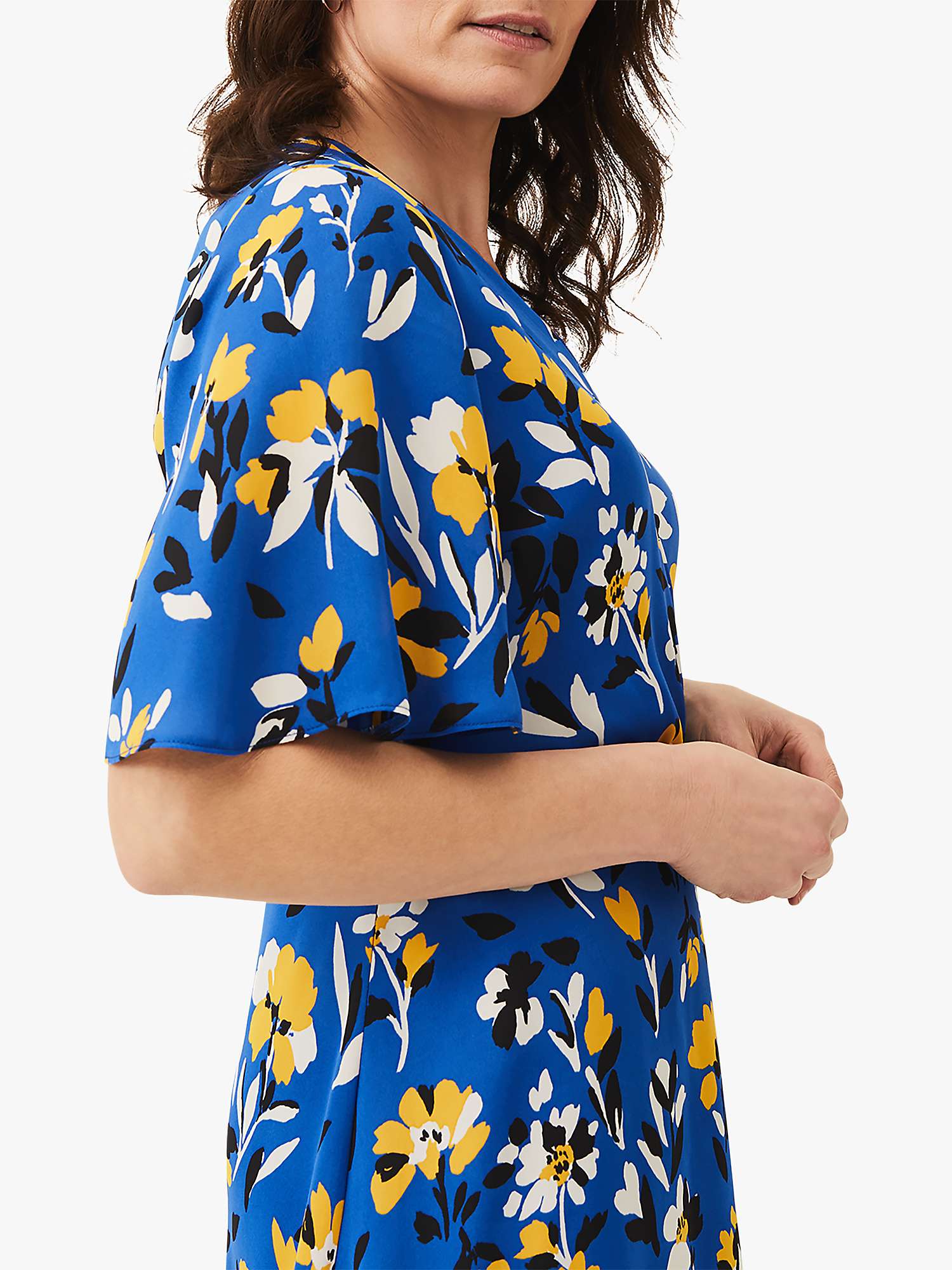 Buy Phase Eight Jayla Floral Print Dress, Almond/Canary Online at johnlewis.com
