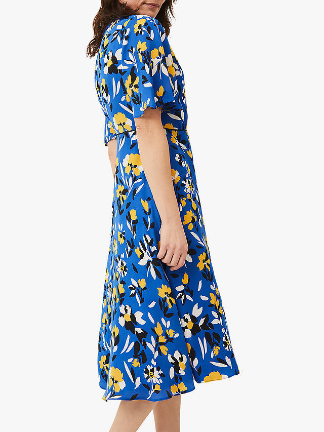Phase Eight Jayla Floral Print Dress, Almond/Canary