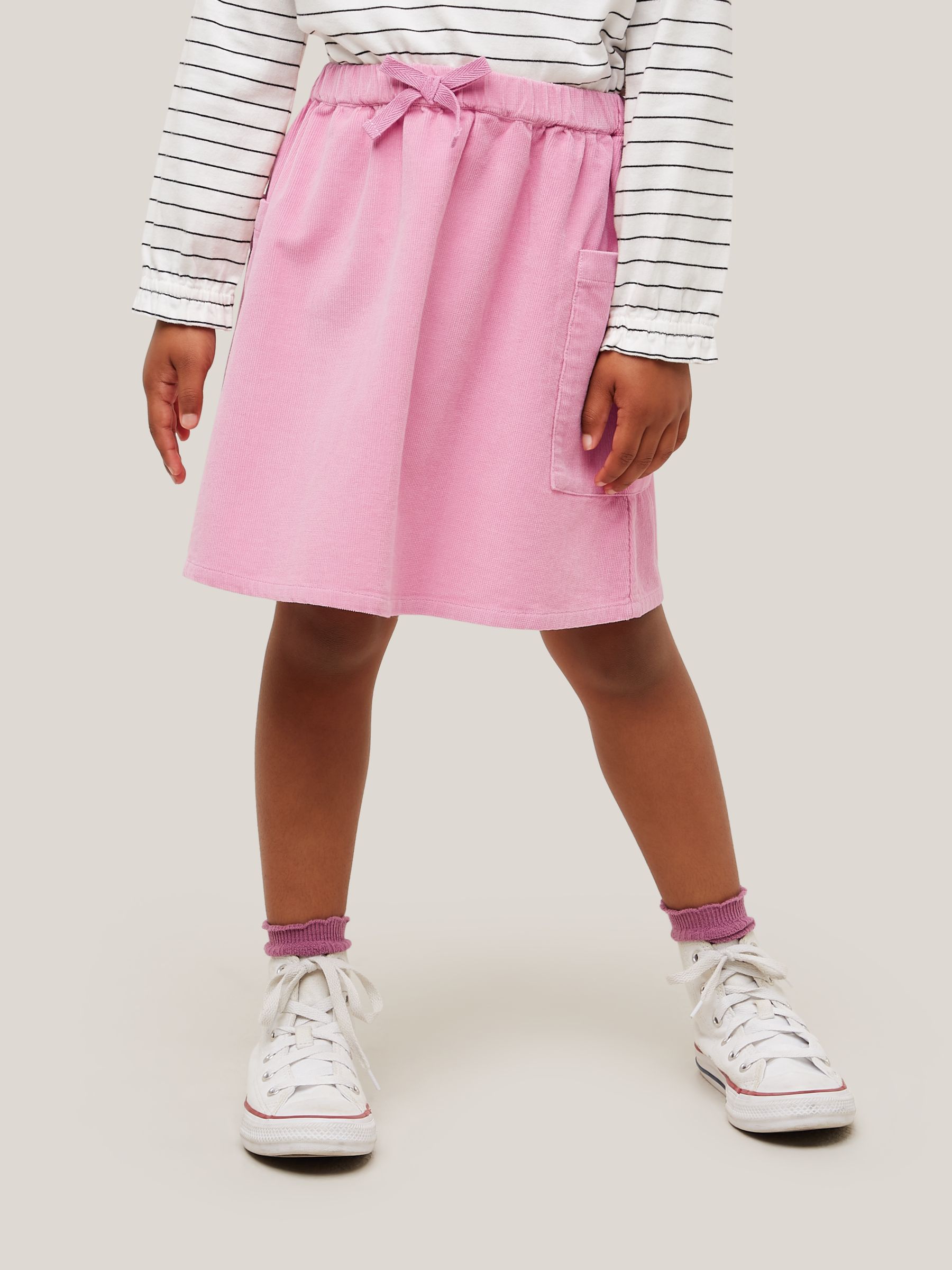 John Lewis Kids' Flippy Cord Skirt, Lilac