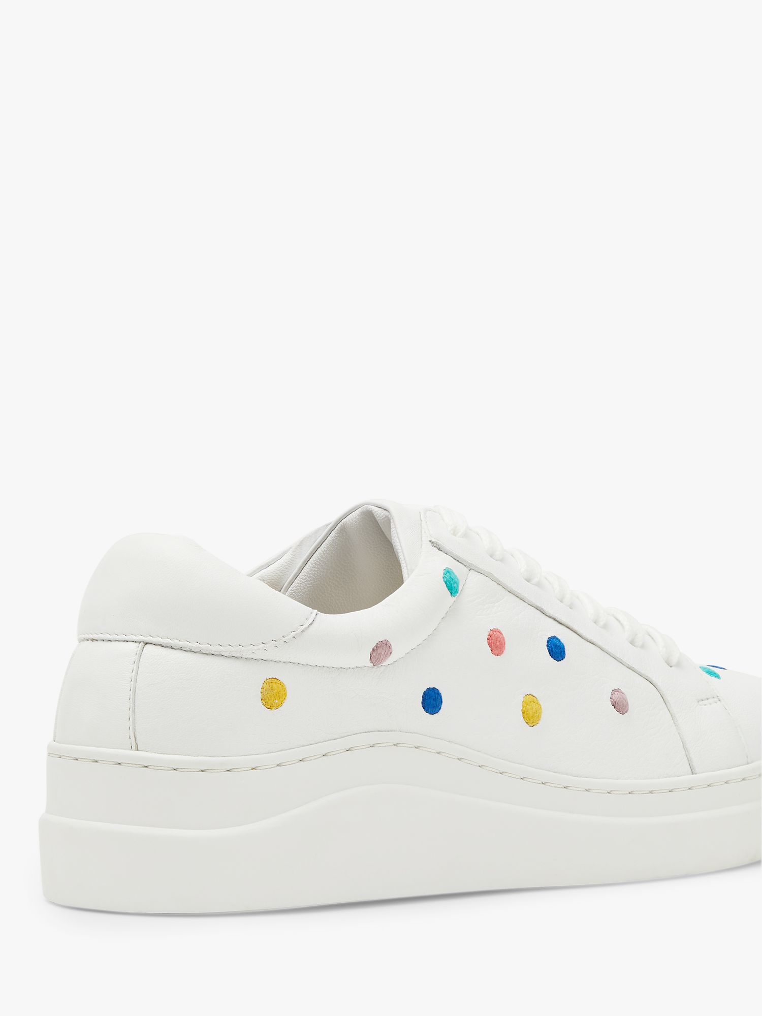 Boden Maria Leather Comfort Trainers, Maize Embroidered Spot