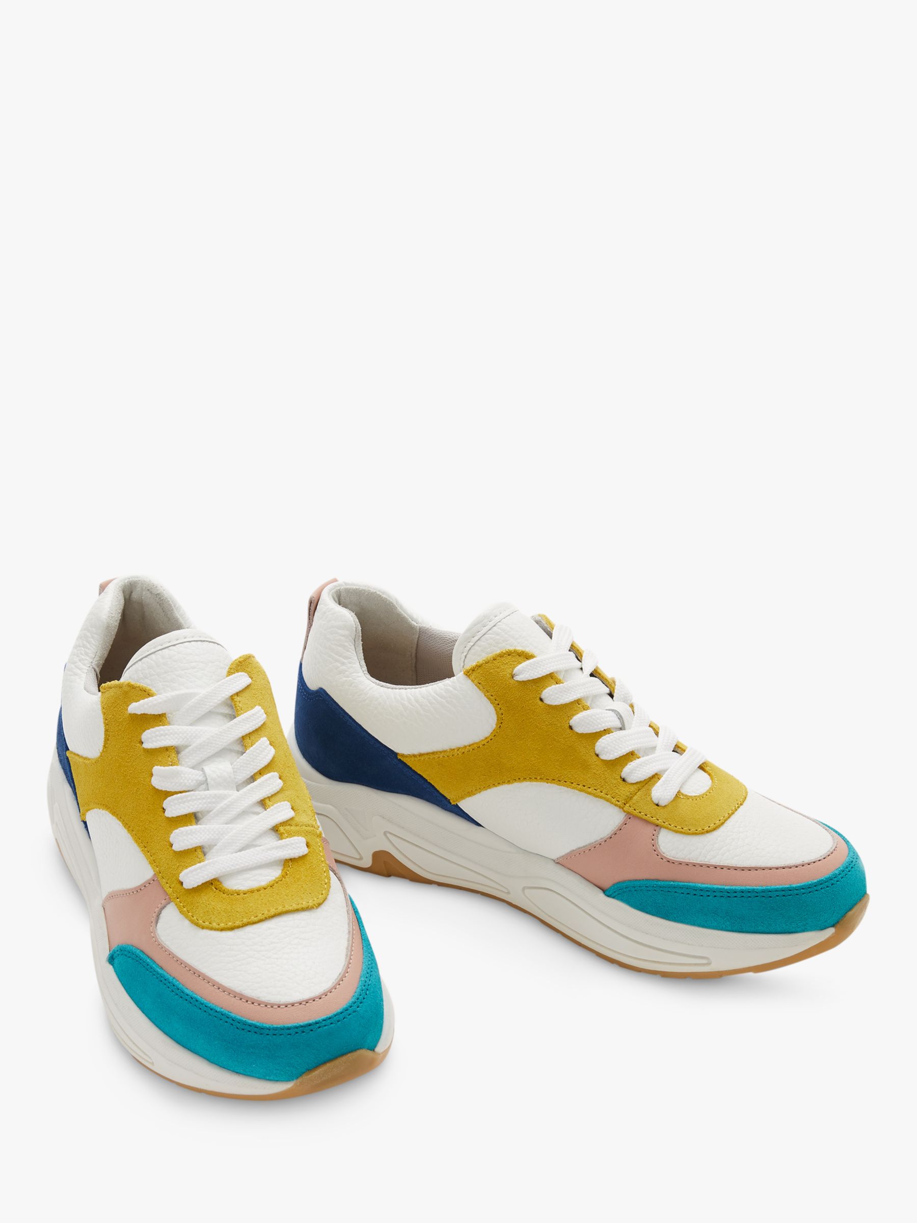 Boden Rhea Suede Chunky Trainers, Multi at John Lewis & Partners