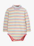 Frugi Baby GOTS Organic Cotton Poppy Rainbow Stripe Bodysuit, Multi