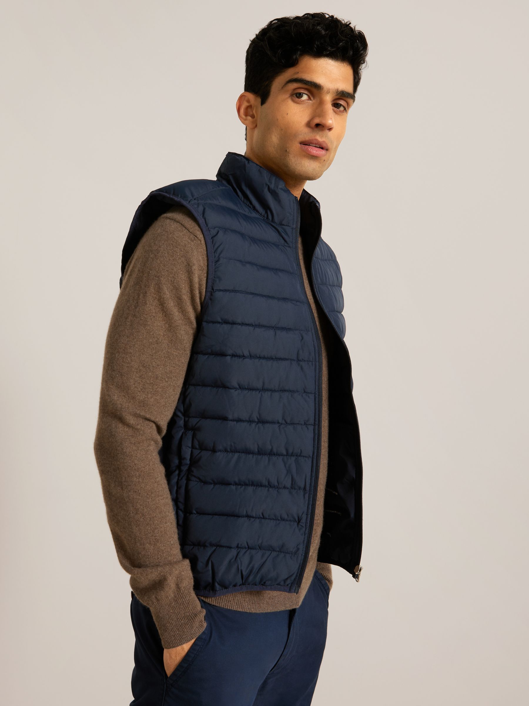 John Lewis Shower Resistant Recycled Puffer Gilet