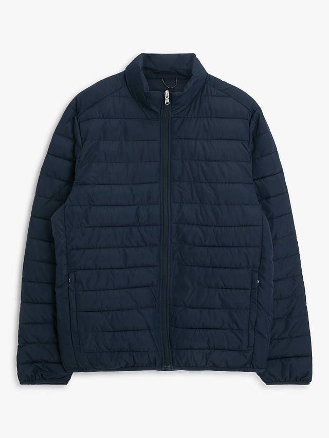 John Lewis Shower Resistant Recycled Puffer Jacket, Navy