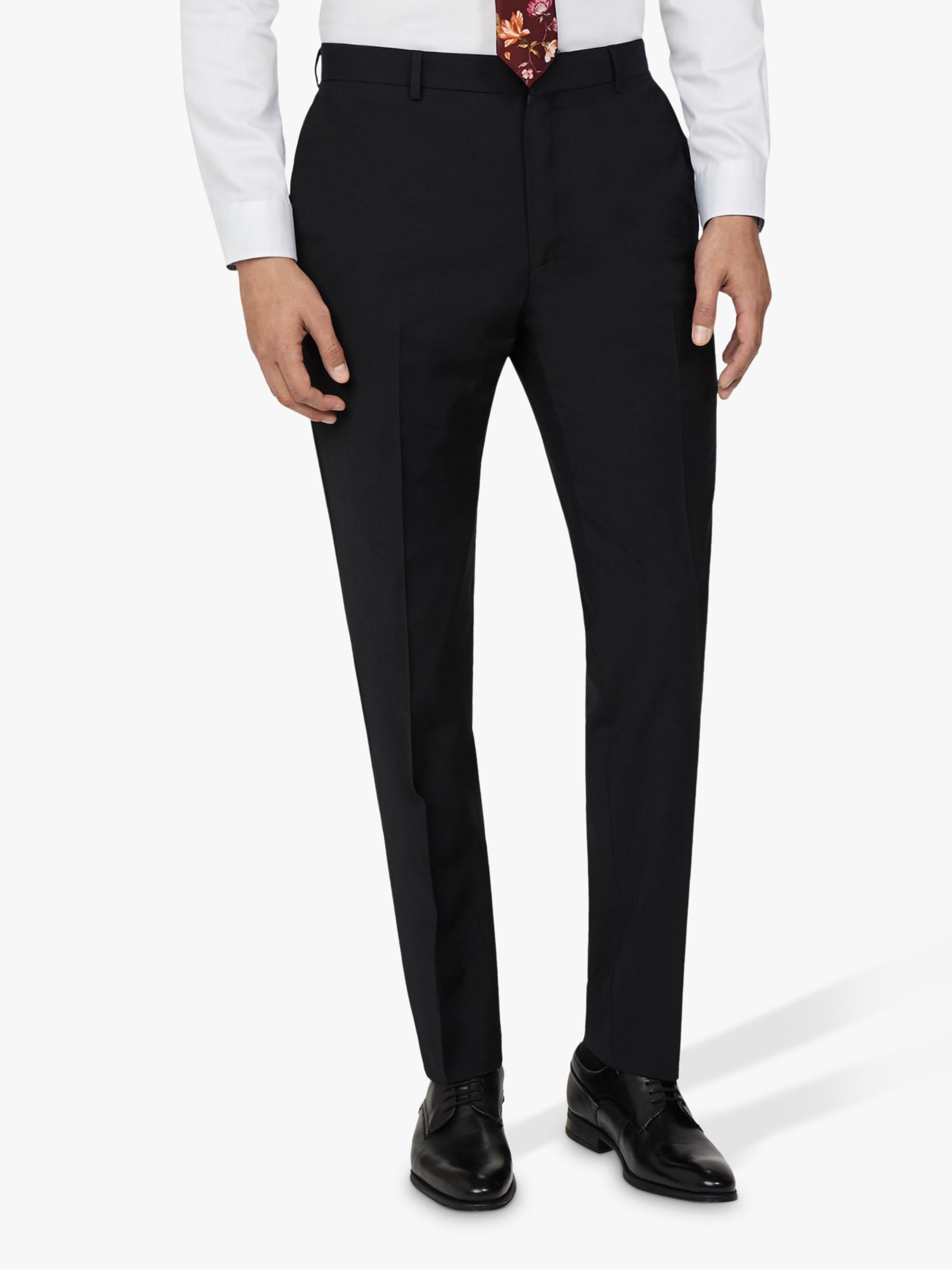 Ted Baker Panama Wool Blend Suit Trousers, Black, 32S