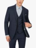 Ted Baker Wool Tonal Check Slim Fit Suit Jacket, Navy