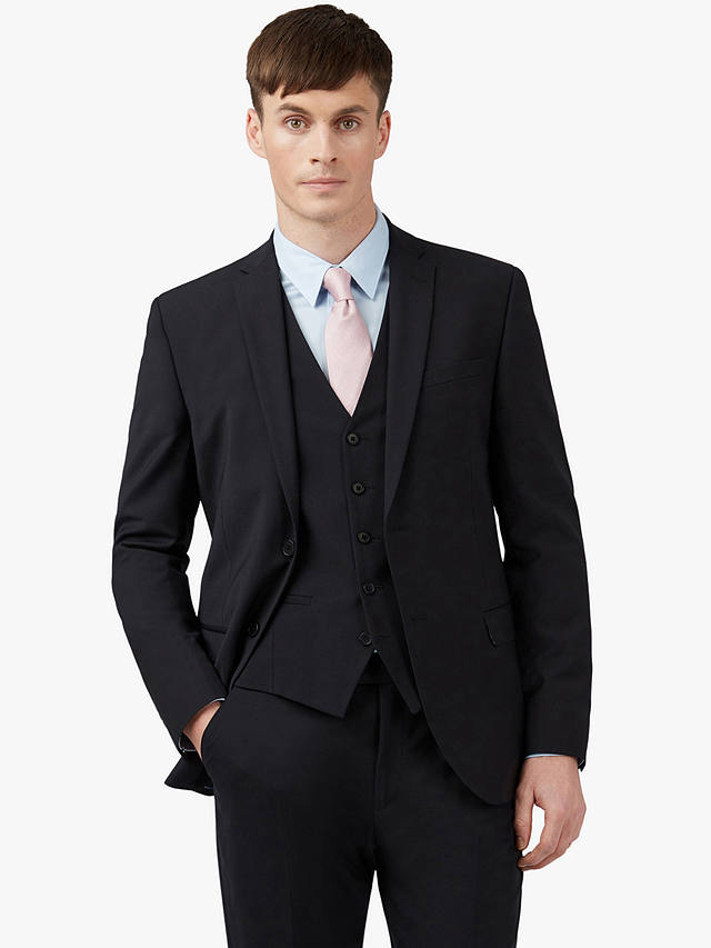 Ted Baker Panama Wool Blend Suit Jacket, Black at John Lewis & Partners