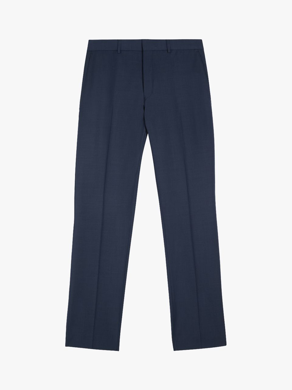 Ted Baker Wool Blend Slim Panama Suit Trousers, Blue, 32S