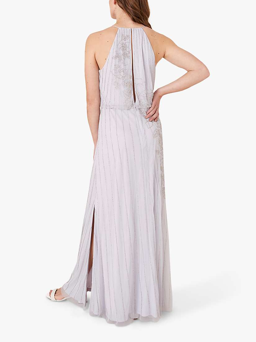 Monsoon Summer Embellished Maxi Dress, Lilac at John Lewis & Partners