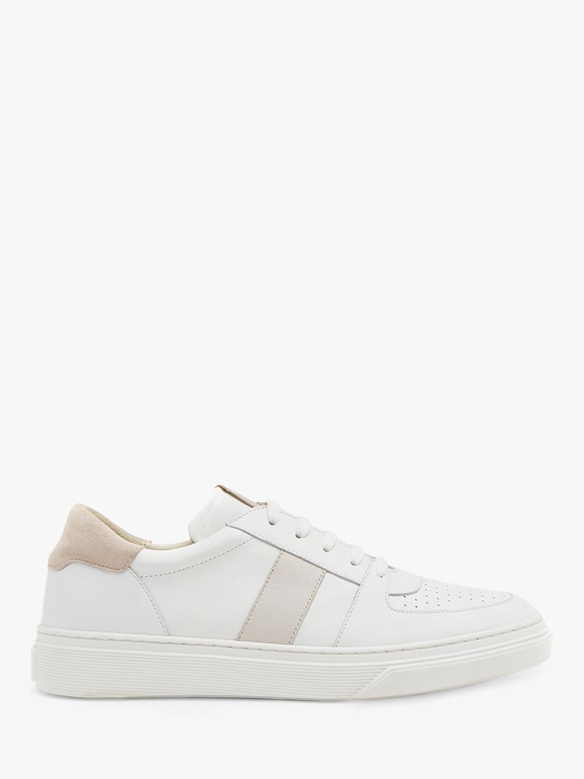 Mint Velvet Courtney Leather Trainers, Neutral at John Lewis & Partners