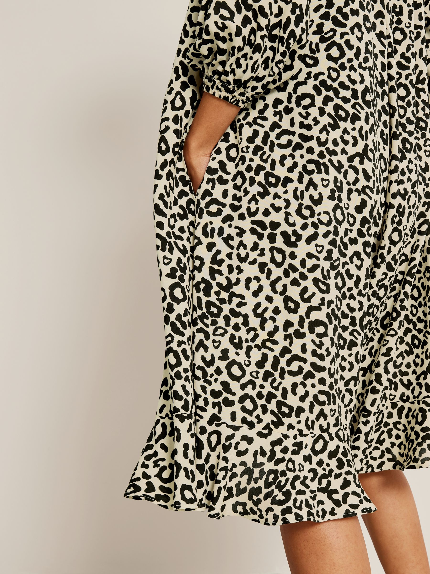 AND/OR Fifi Leopard Dress, Neutral, 6