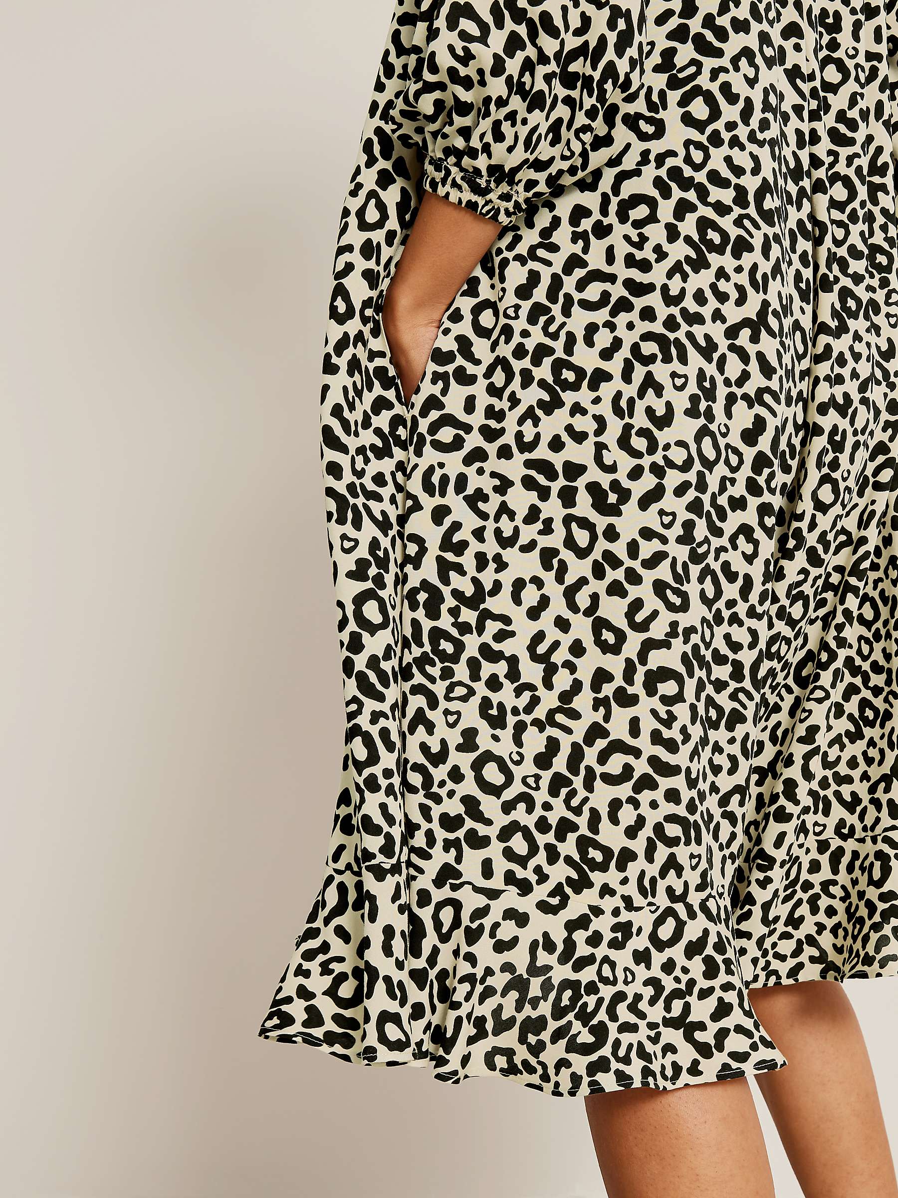 Buy AND/OR Fifi Leopard Dress, Neutral Online at johnlewis.com