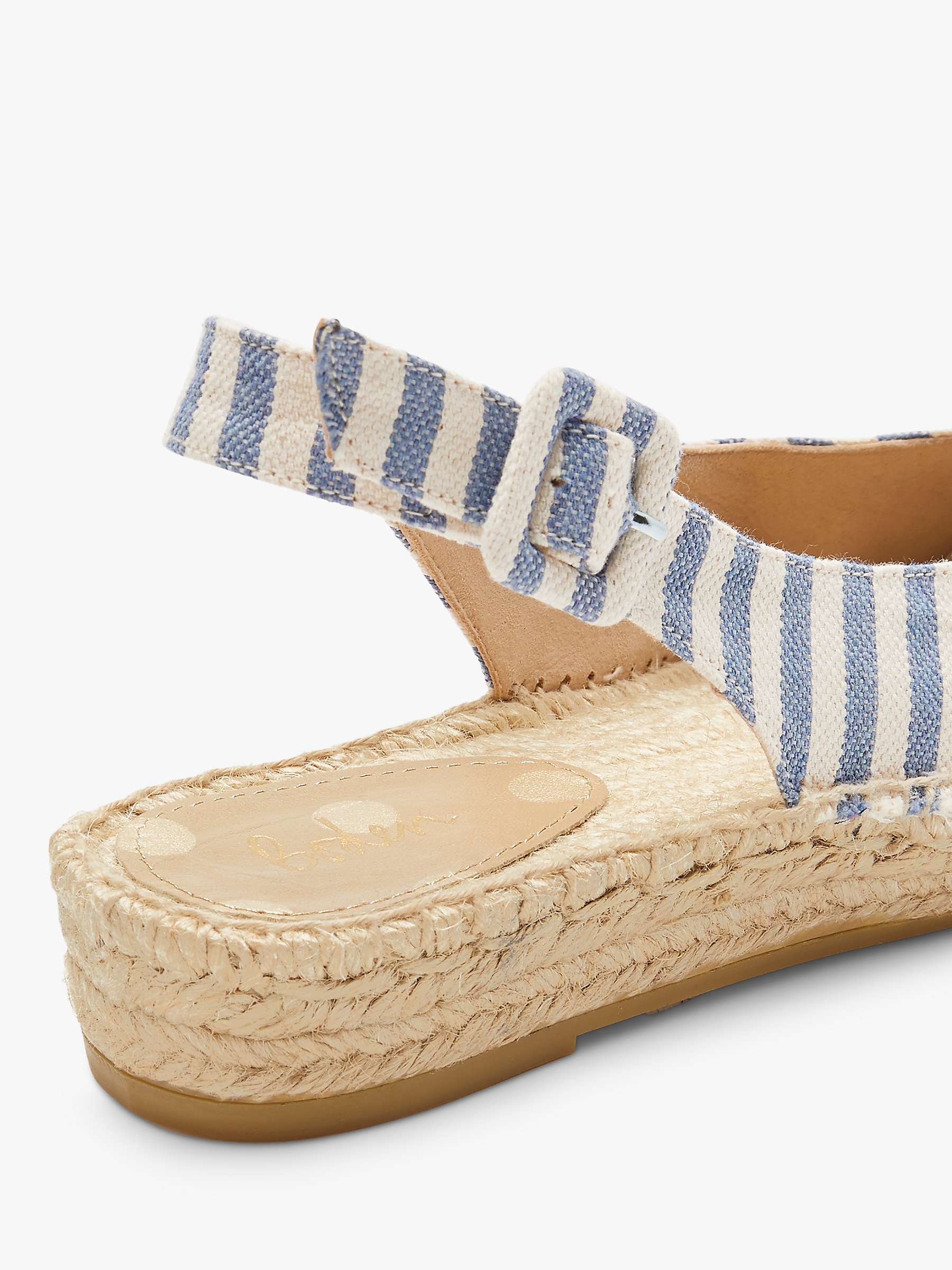 Buy Boden Striped Canvas Slingback Espadrille Sandals, Moroccan Blue Online at johnlewis.com