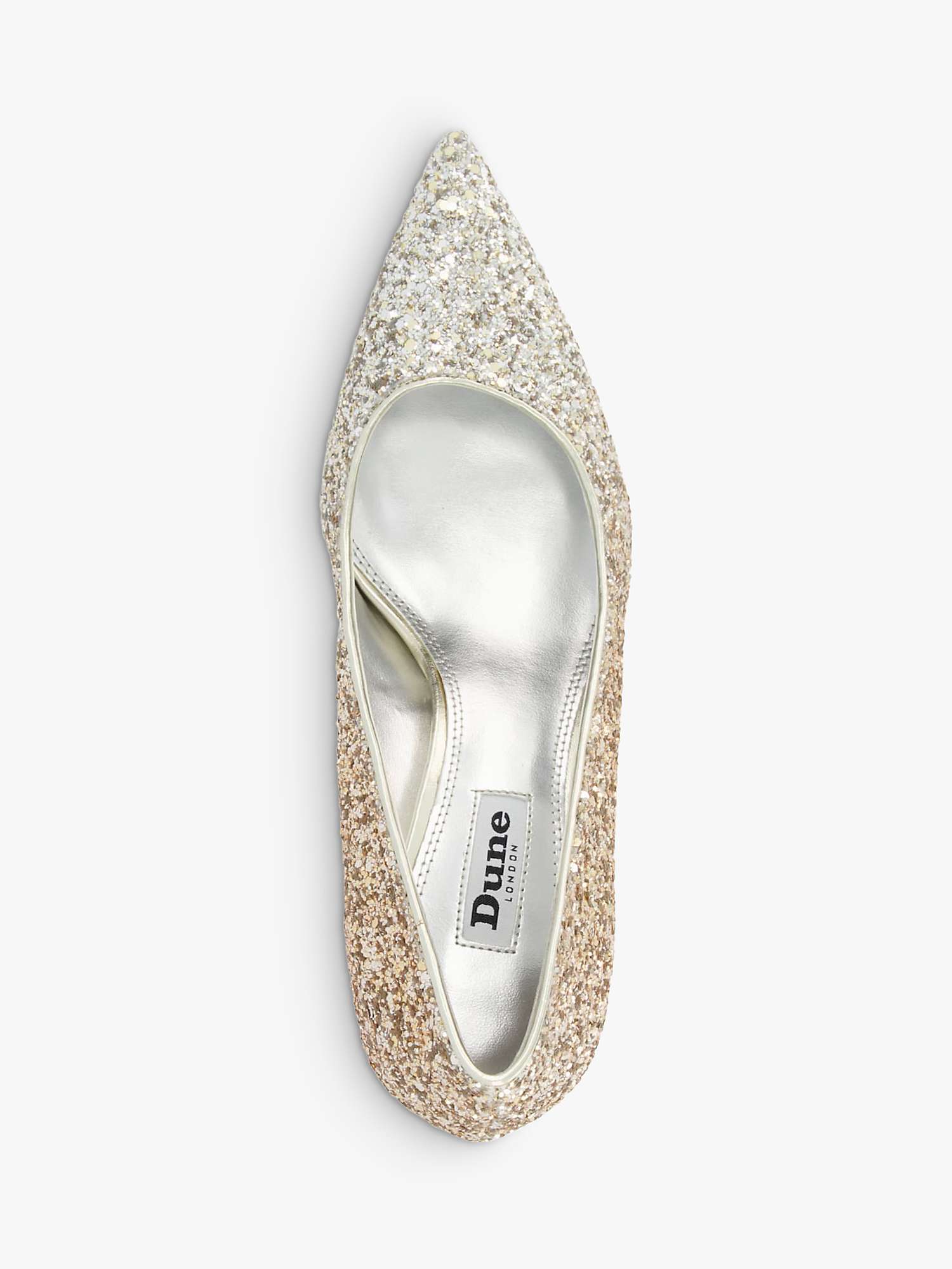 Buy Dune Bedazzling T Pointed Toe Court Shoes, Champagne Online at johnlewis.com