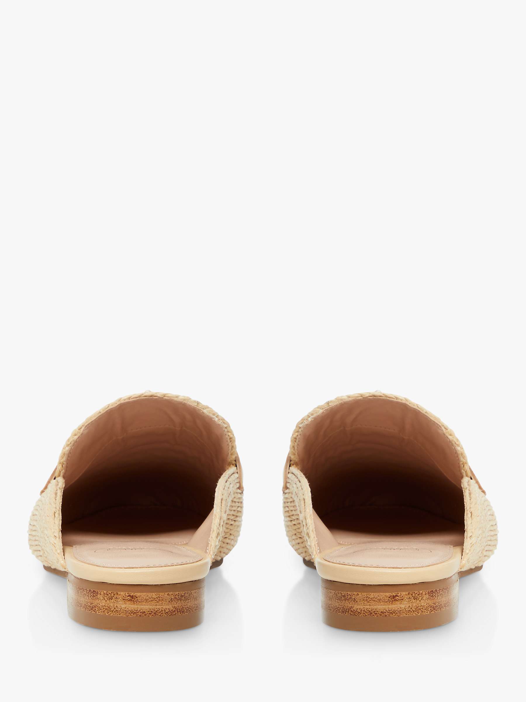 Buy Dune Glowin Snaffle Trim Backless Loafers, Natural Online at johnlewis.com