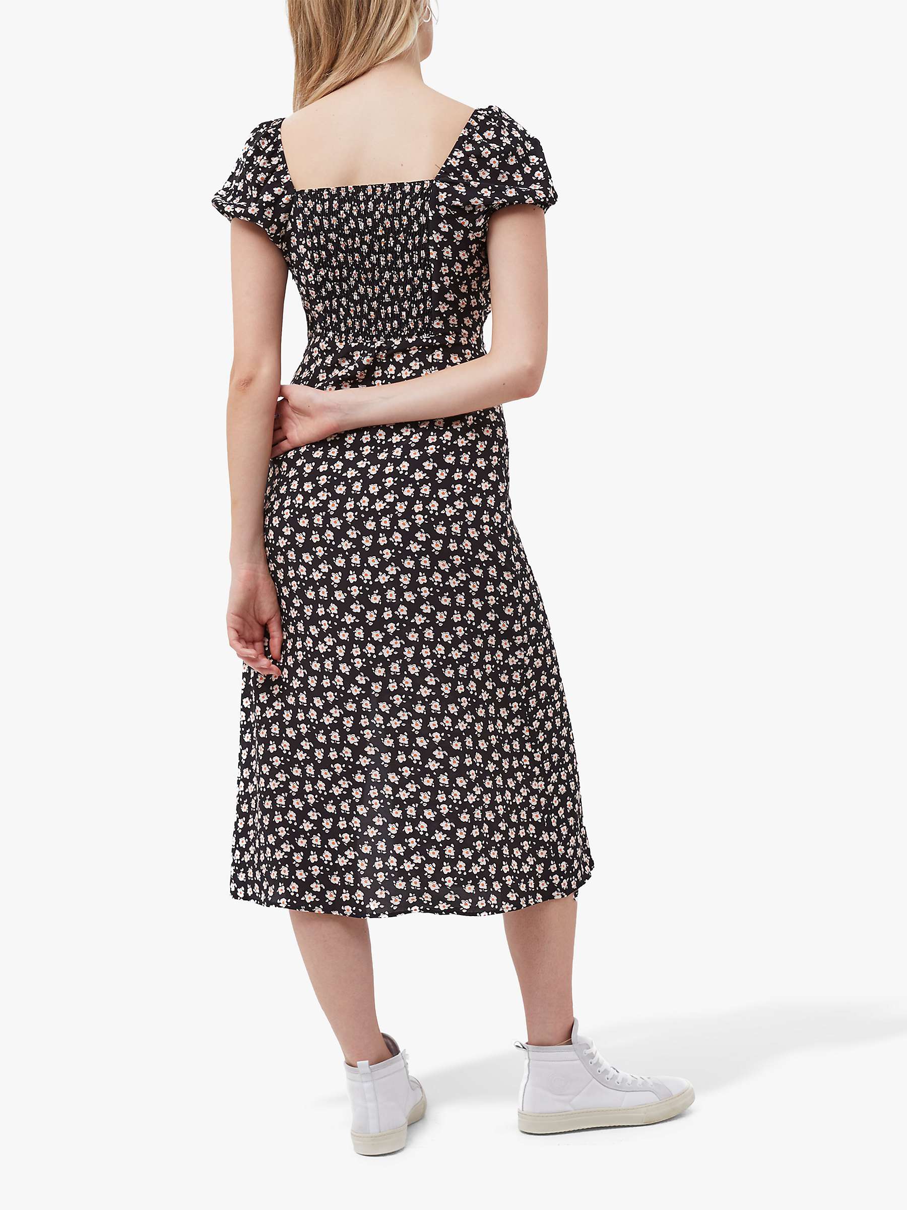 Buy French Connection Aura Midi Dress, Black/Multi Online at johnlewis.com