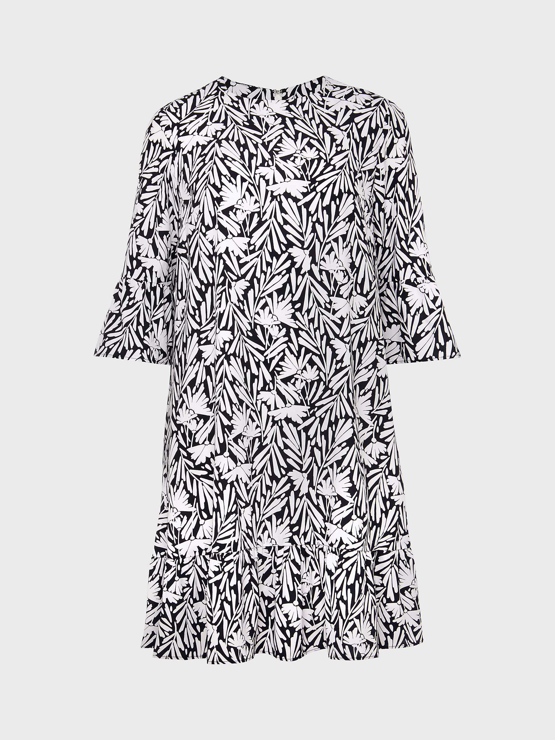 Buy Hobbs Nika Leaf Print Mini Dress, Navy/Ivory Online at johnlewis.com