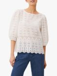 Phase Eight Tameka Broderie Anglaise Top, White