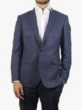 Richard James Mayfair Mil Textured Suit Jacket, Blue