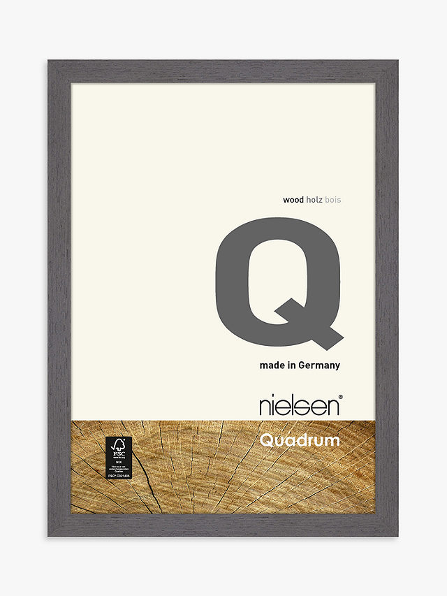 Nielsen Quadrum Oak Wood Poster Frame, Grey, A4 (21 x 30cm)