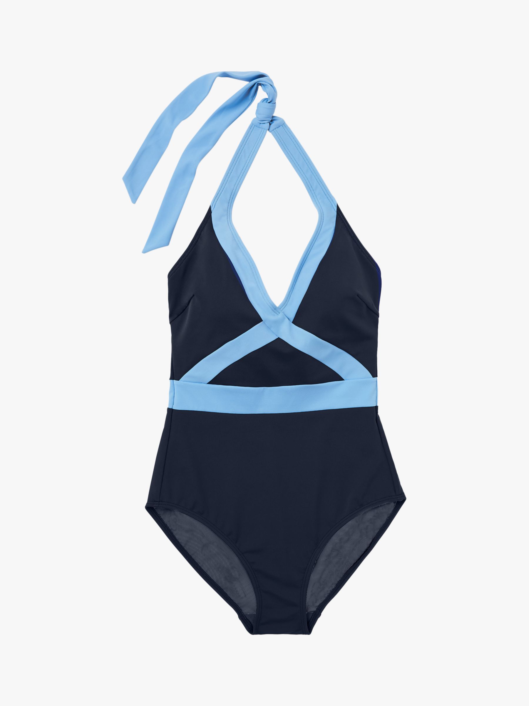 Boden Kefalonia Colour Block Swimsuit, French Navy at John Lewis & Partners