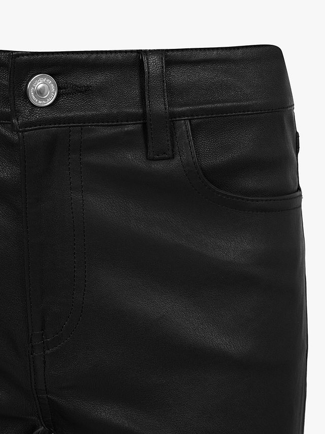 AllSaints Ina Leather Trousers, Black, 6