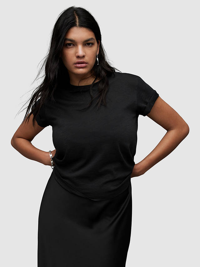 AllSaints Anna Short Sleeve T-Shirt, Black