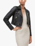 AllSaints Elora Leather Biker Jacket, Black