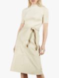 Ted Baker Susanna Pleather Midi Dress, Cream
