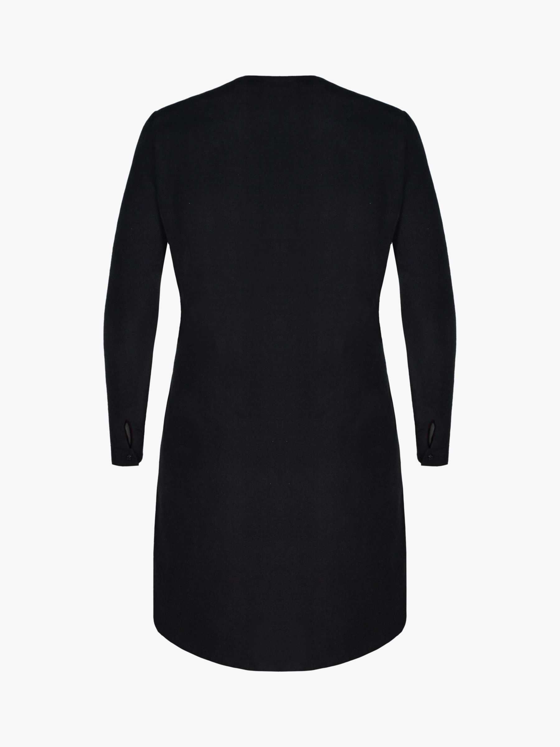 Live Unlimited Long Sleeve Cupro Dress, Black at John Lewis & Partners