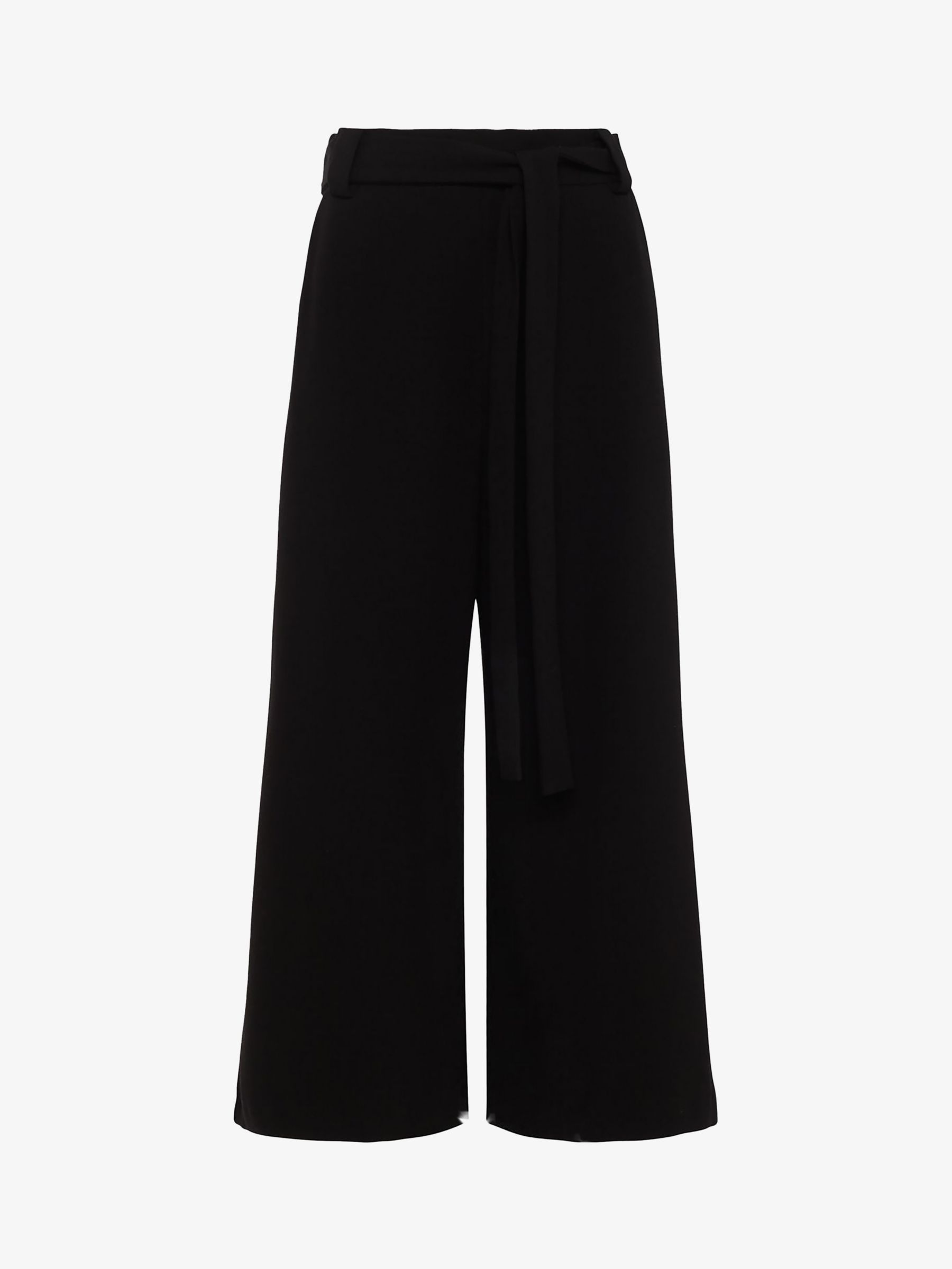 French Connection Whisper Belted Culottes, Black at John Lewis & Partners
