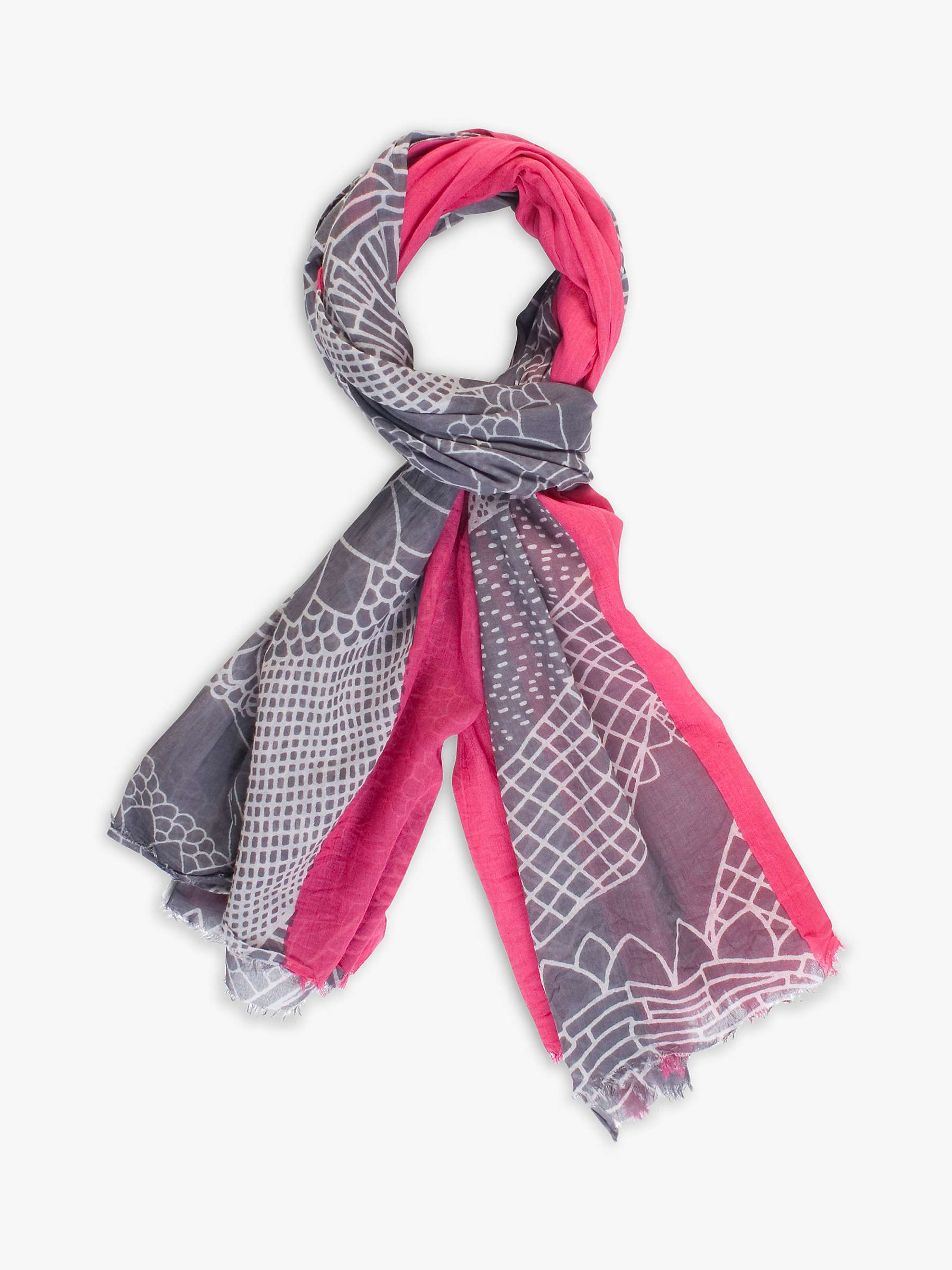 Buy chesca Colour Block Scarf, Grey/Pink Online at johnlewis.com