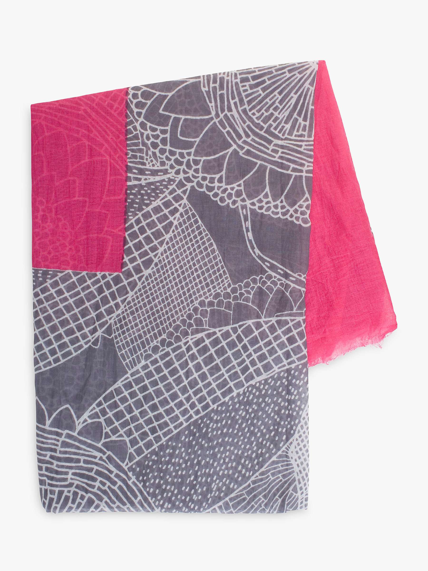 Buy chesca Colour Block Scarf, Grey/Pink Online at johnlewis.com