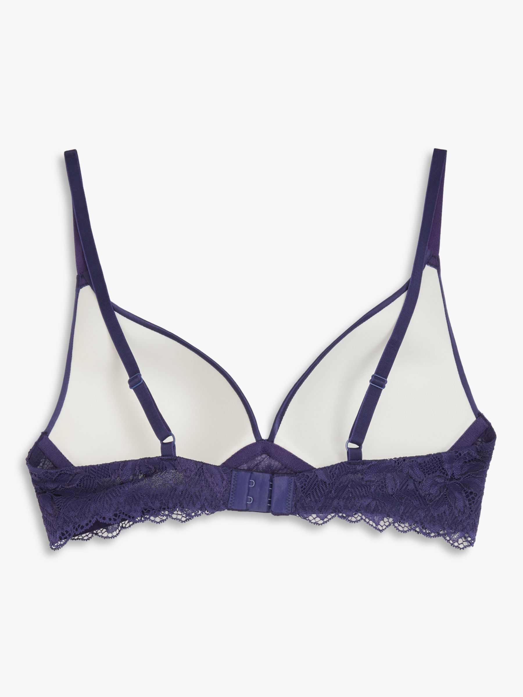 John Lewis ANYDAY Willow Lace Detail Non-Wired Bra, Rhodonite at John ...