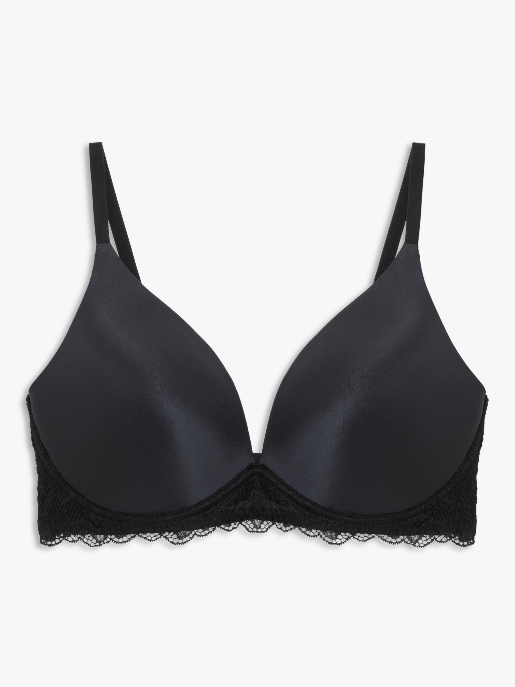 John Lewis ANYDAY Willow Non-Wired Bra, Black, 32A