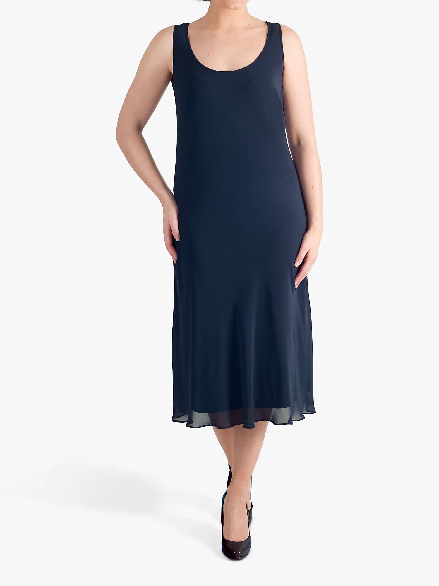 Buy chesca Chiffon Midi Dress, Dark Navy Online at johnlewis.com