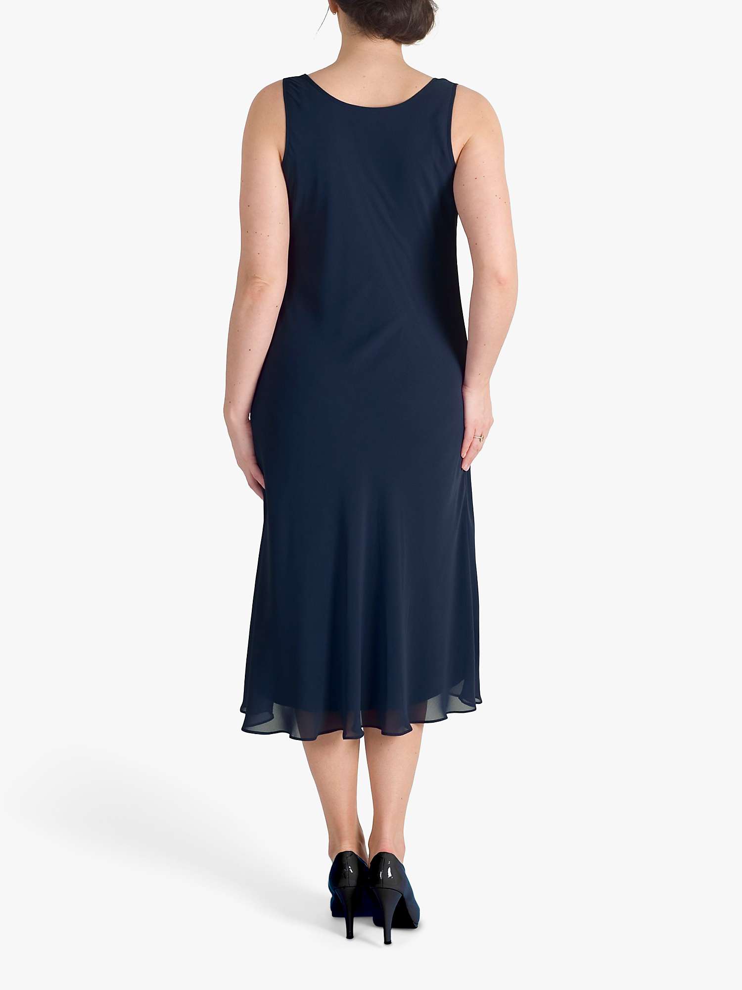 Buy chesca Chiffon Midi Dress, Dark Navy Online at johnlewis.com