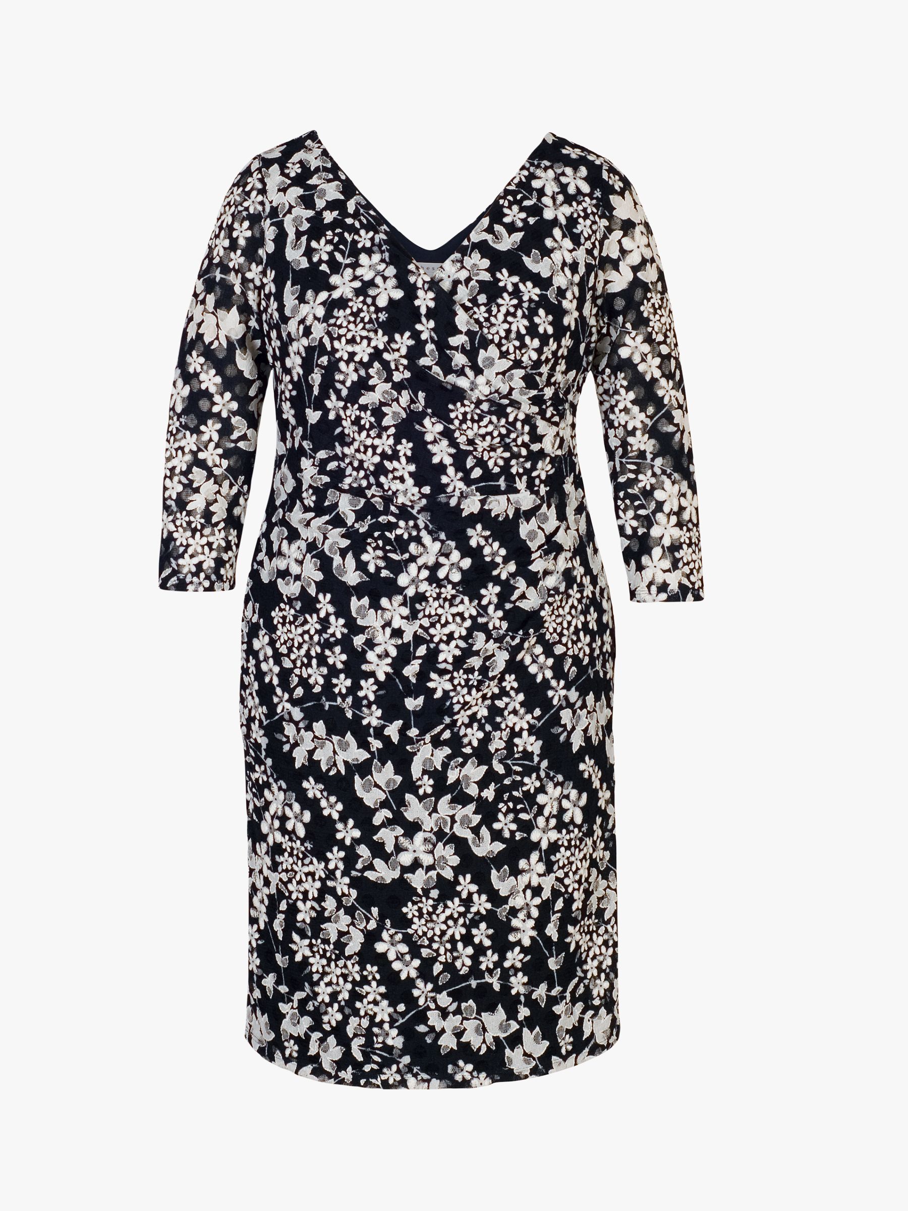 Buy chesca Floral Midi Dress, Navy/White Online at johnlewis.com