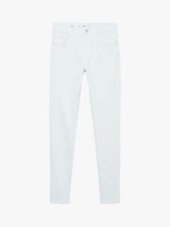 Mango Elsa Mid Waist Skinny Jeans, White, 6