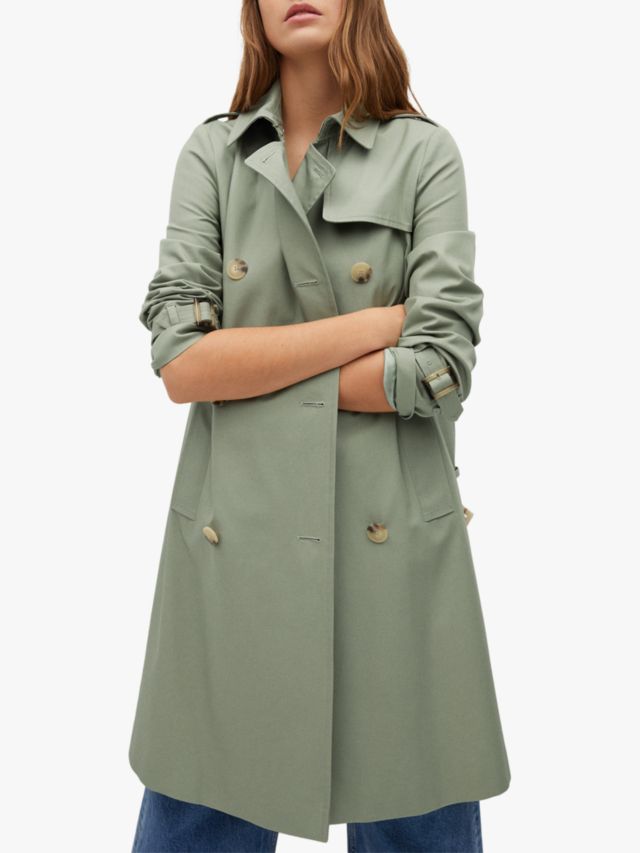 Gucci Classic Double-Breasted Light Trench Coat Military Green