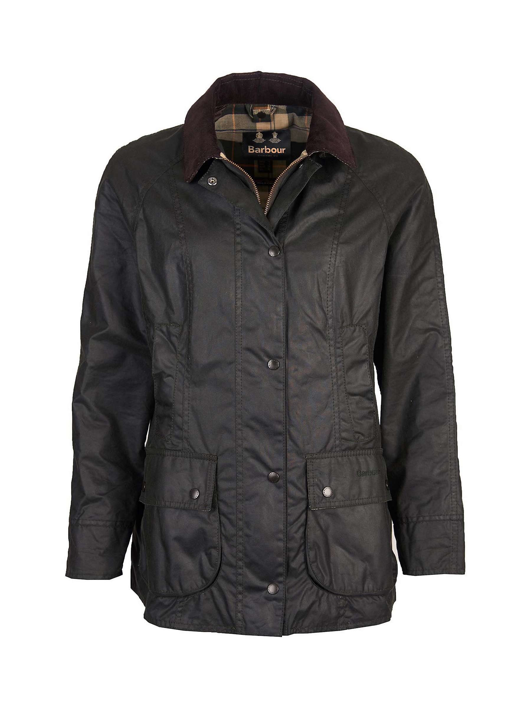 Buy Barbour Classic Beadnell Waxed Jacket, Sage Online at johnlewis.com