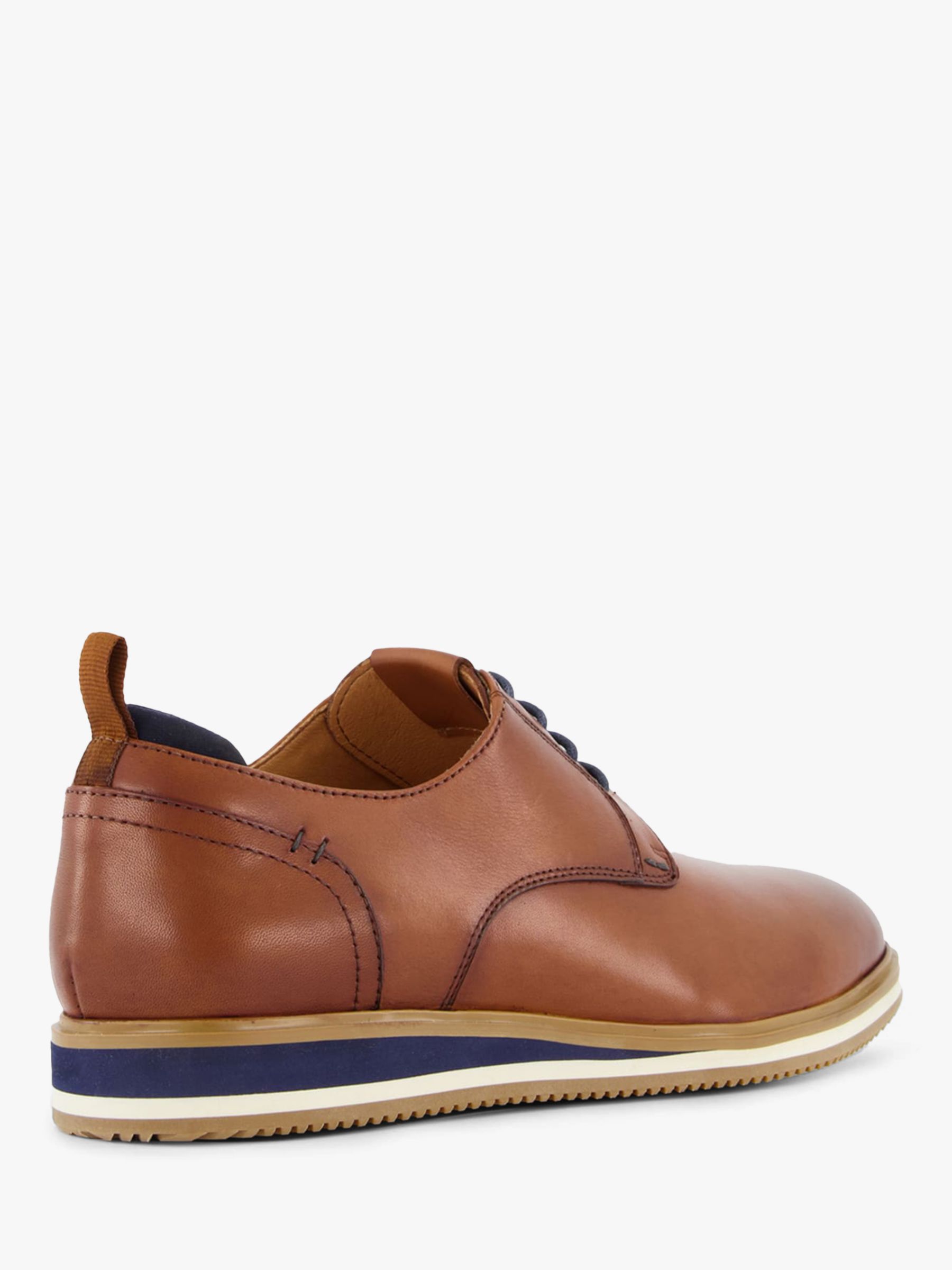 Dune Bucatini Leather Wedge Sole Lace Up Shoes, Tan at John Lewis ...